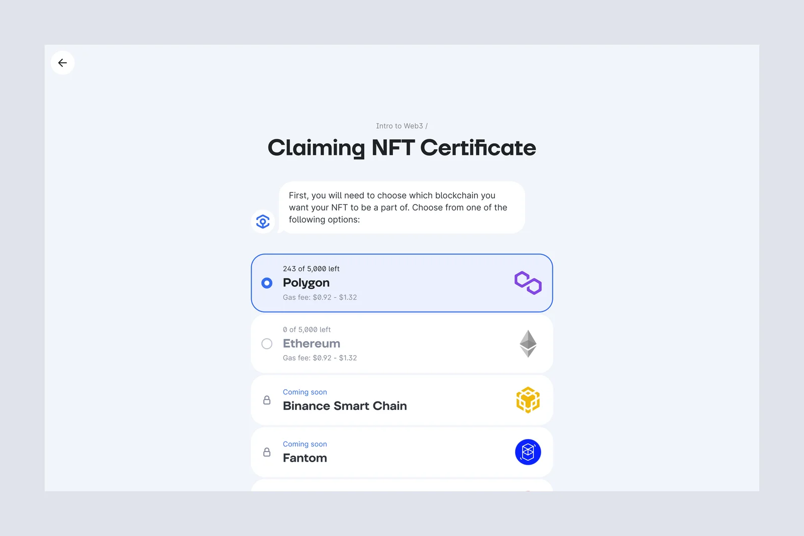 Ankr Learn NFT certificate claim.