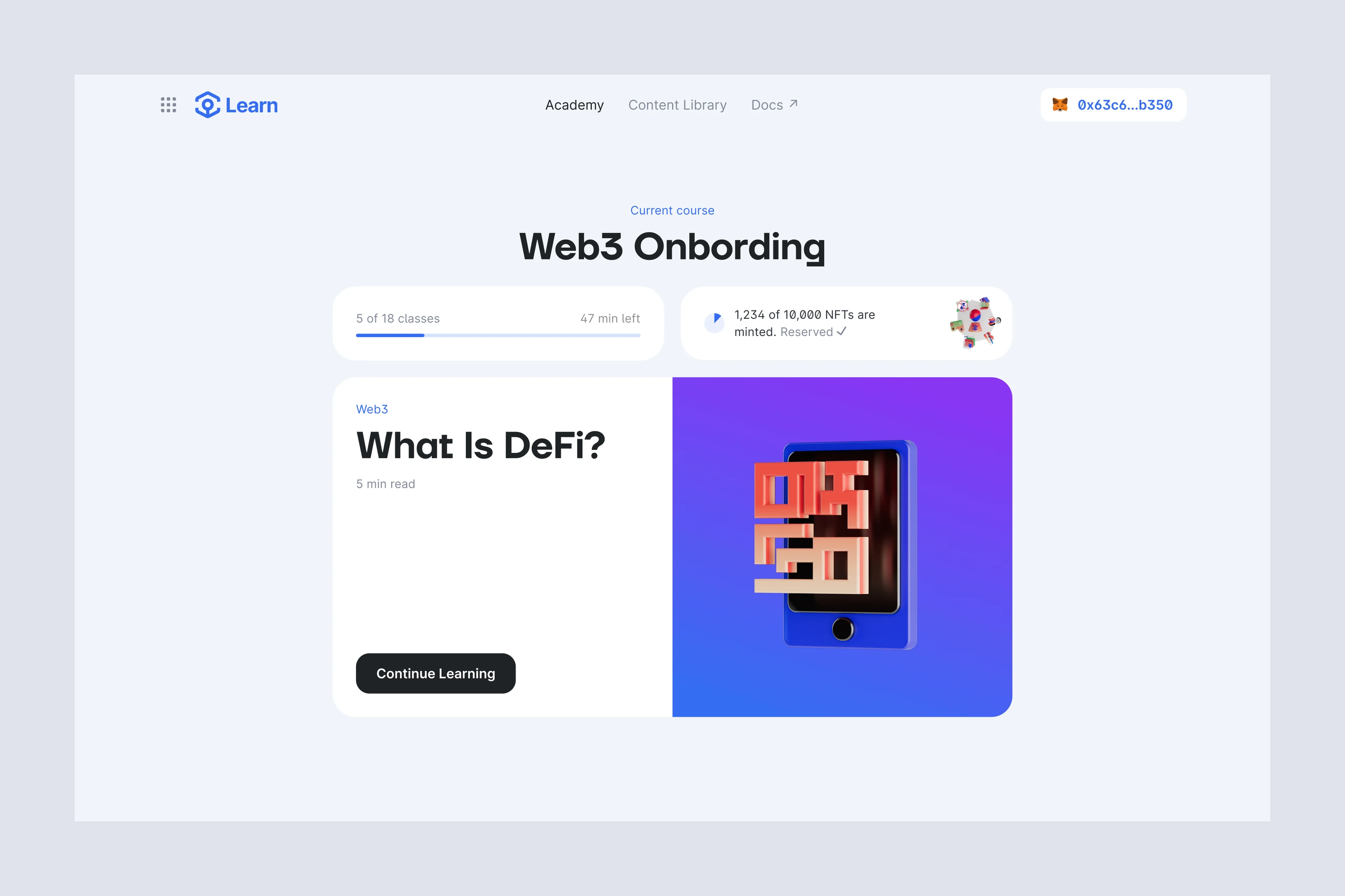 Ankr Learn Web3 onboarding course.