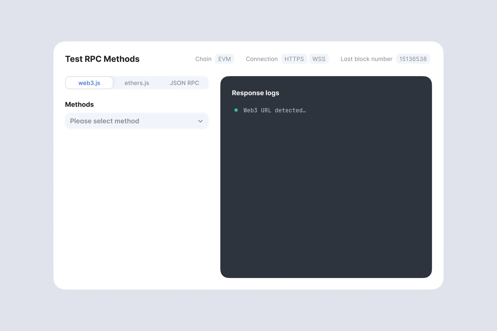 Ankr Protocol RPC testing flow.