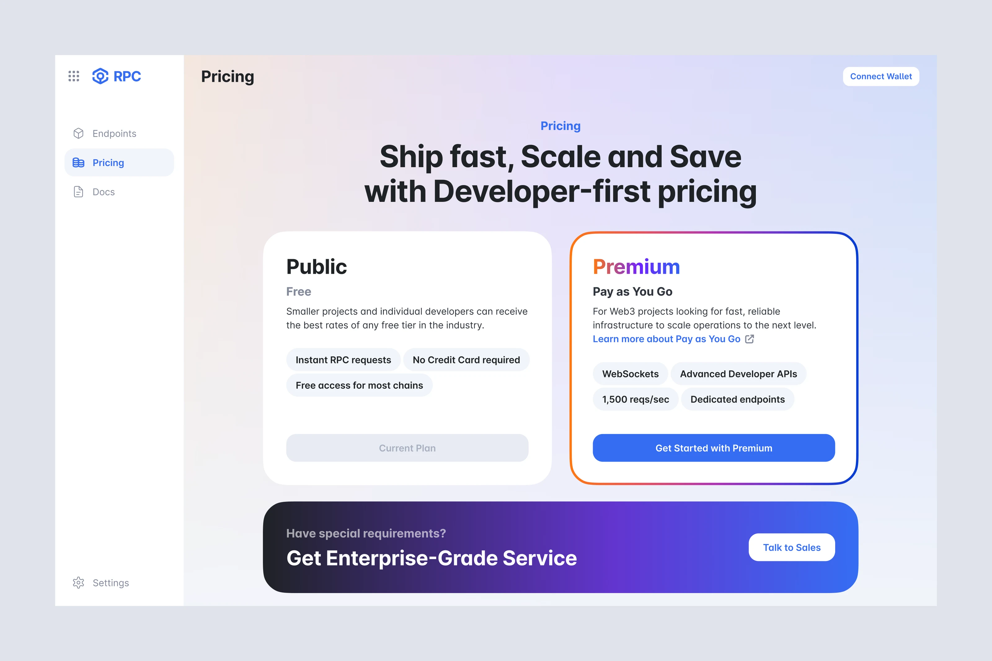 Ankr Protocol pricing page.