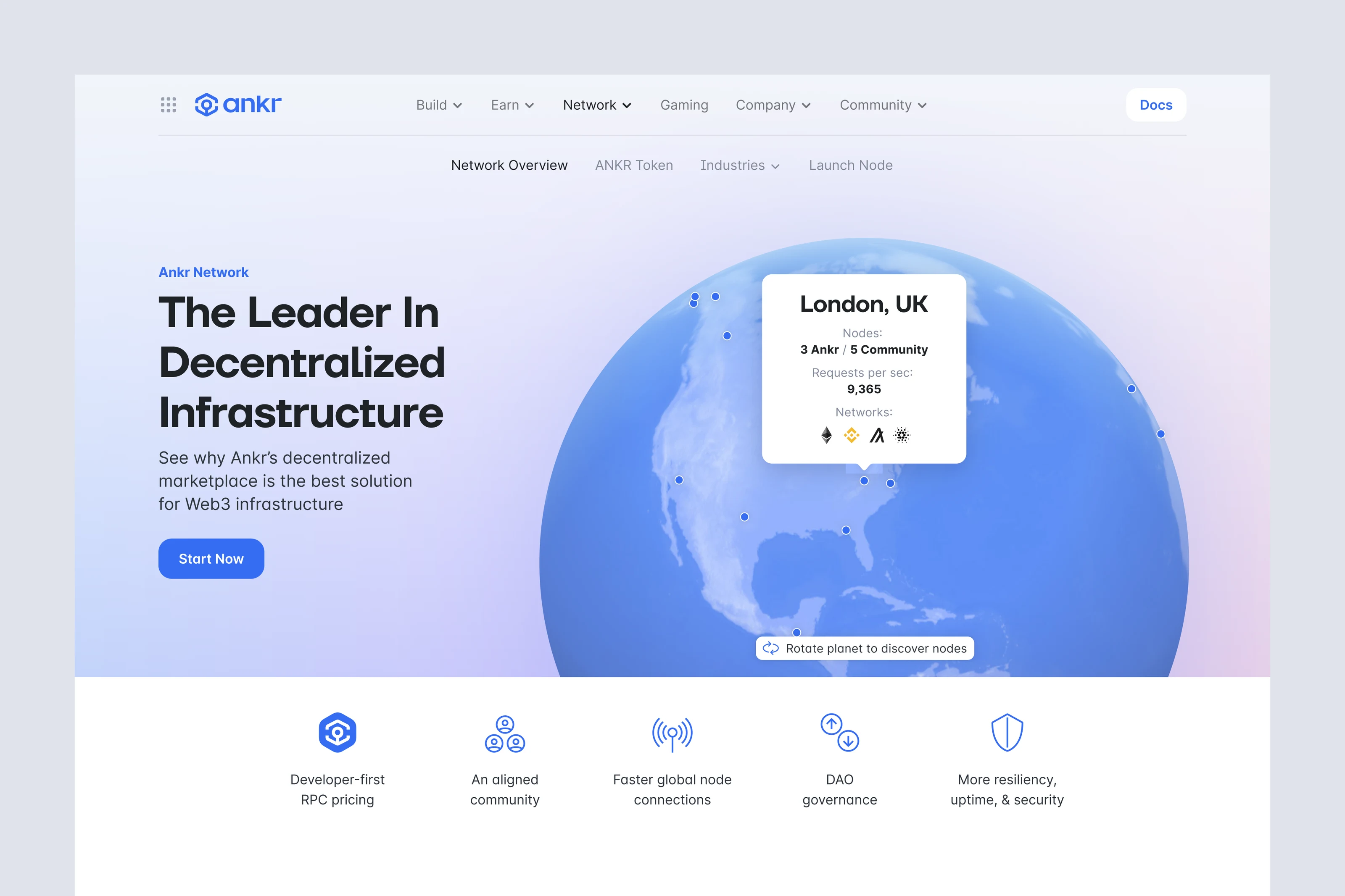 Ankr Protocol website.