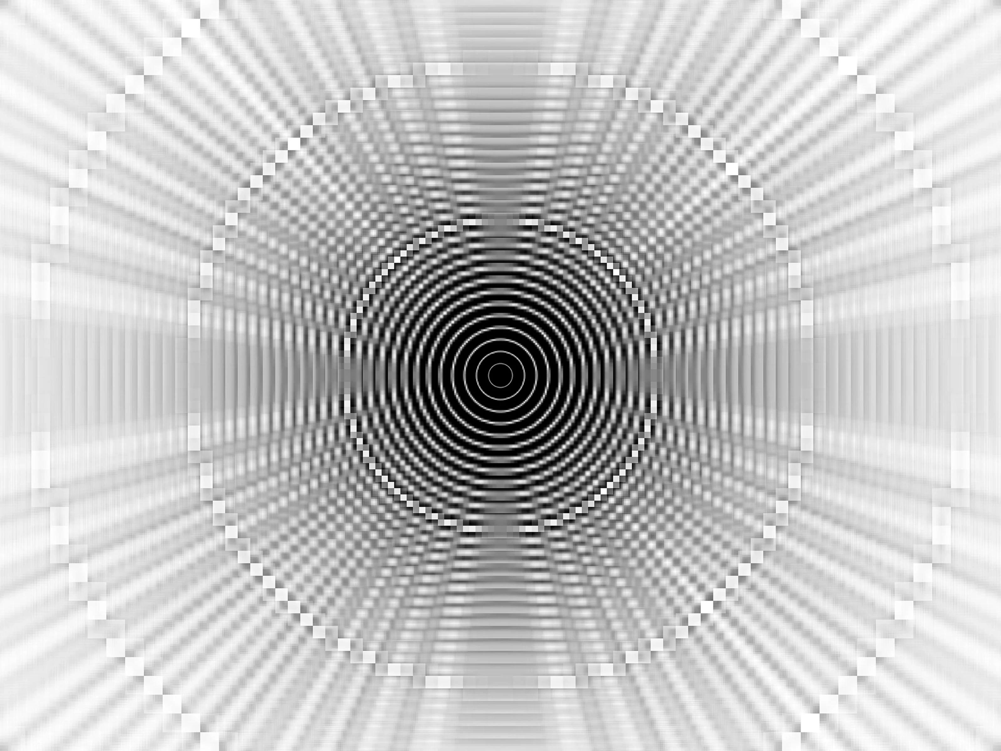 Black-and-white optical tunnel.