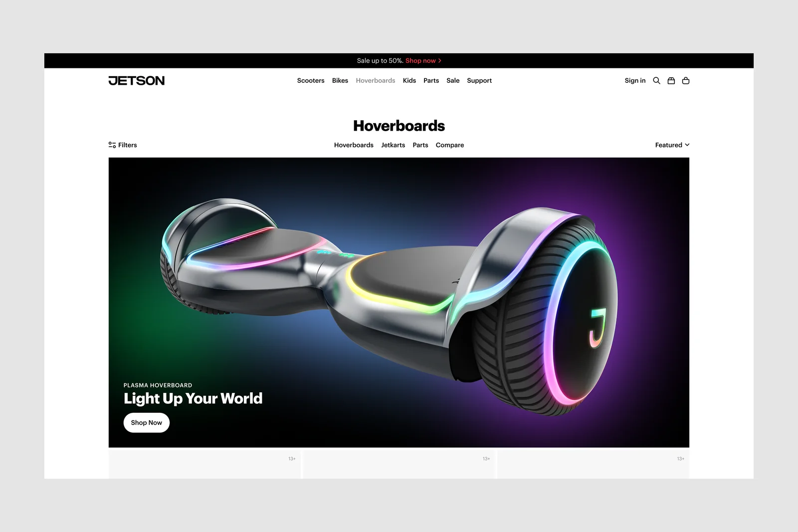 Jetson desktop product collection page.