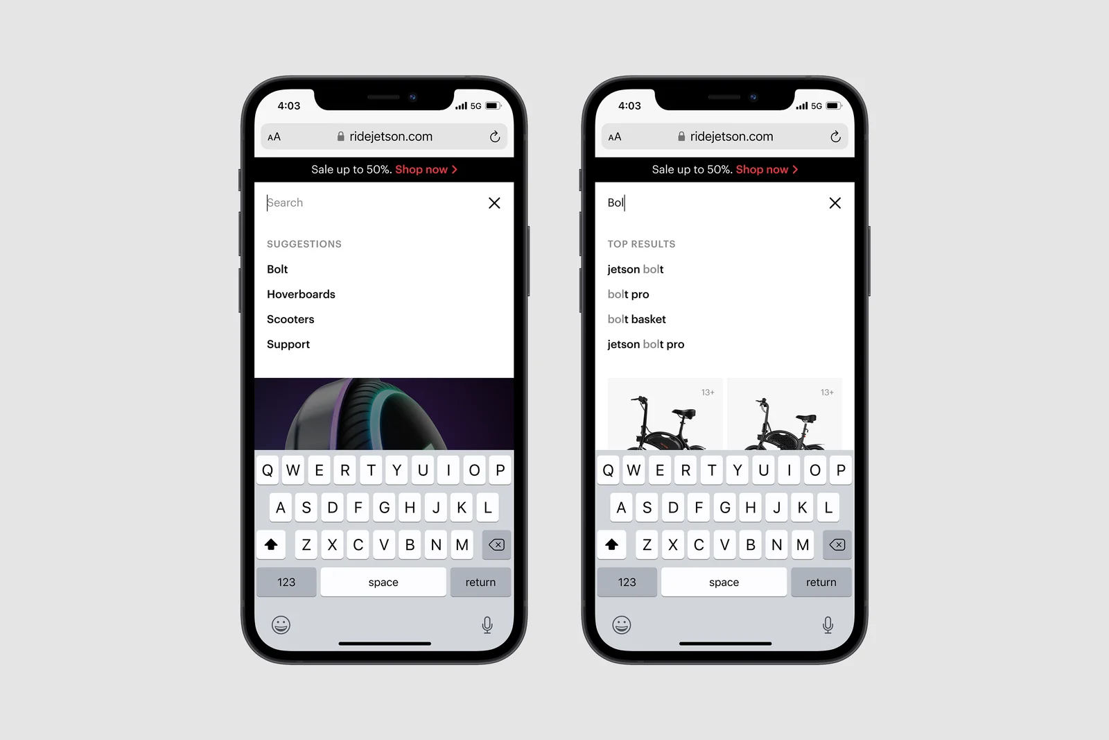 Jetson mobile navigation and search.