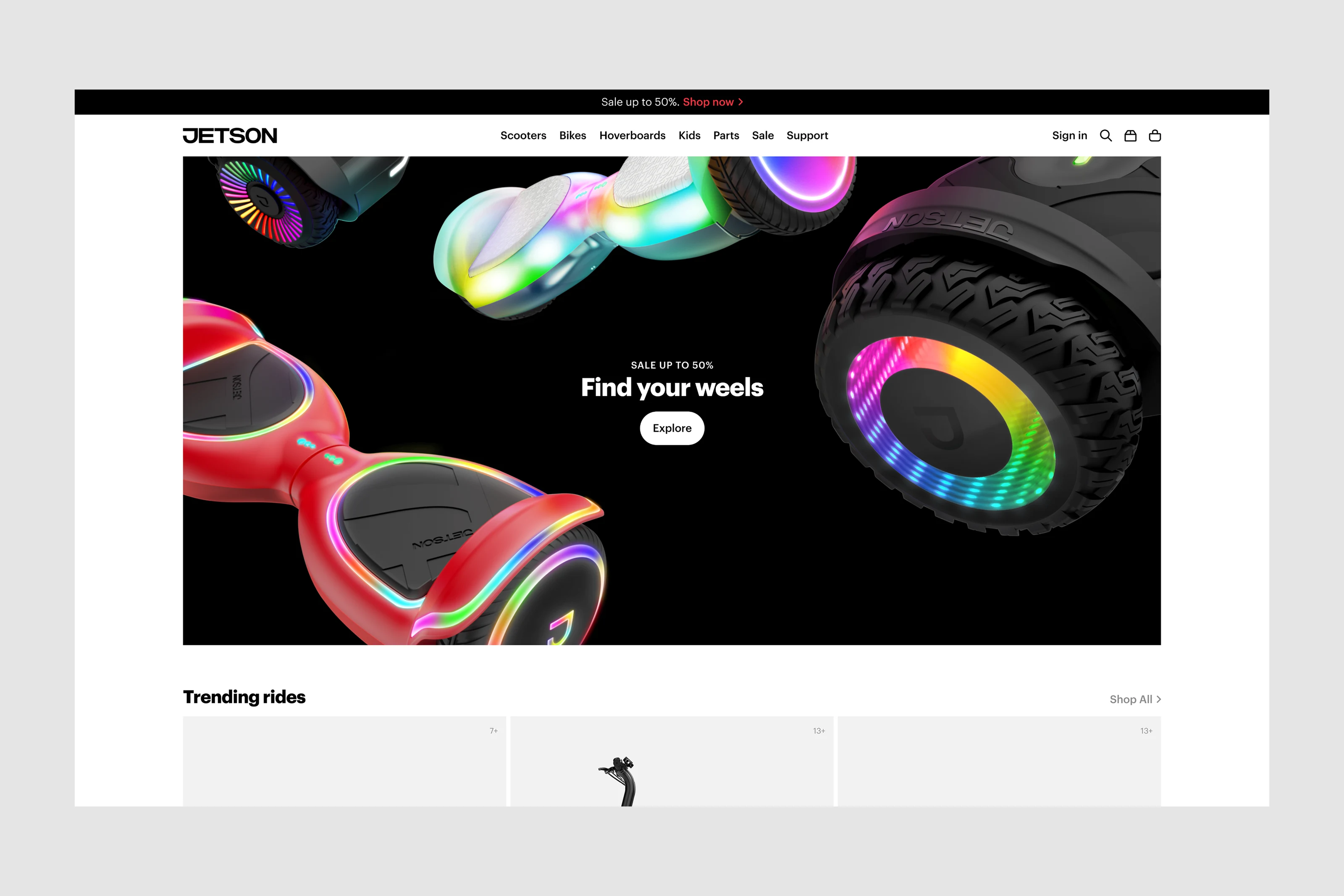 Jetson desktop home page.
