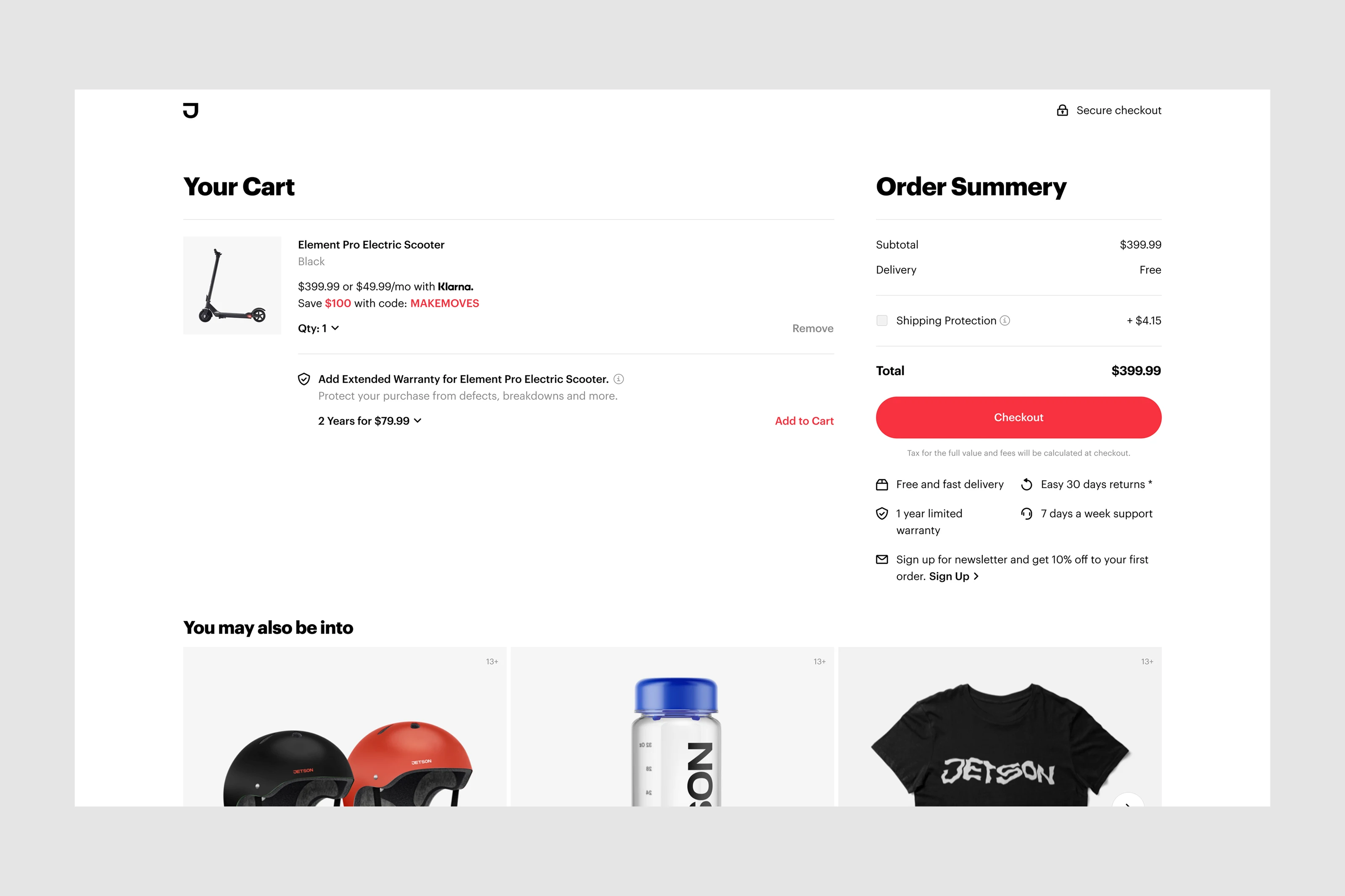 Jetson desktop cart and checkout.