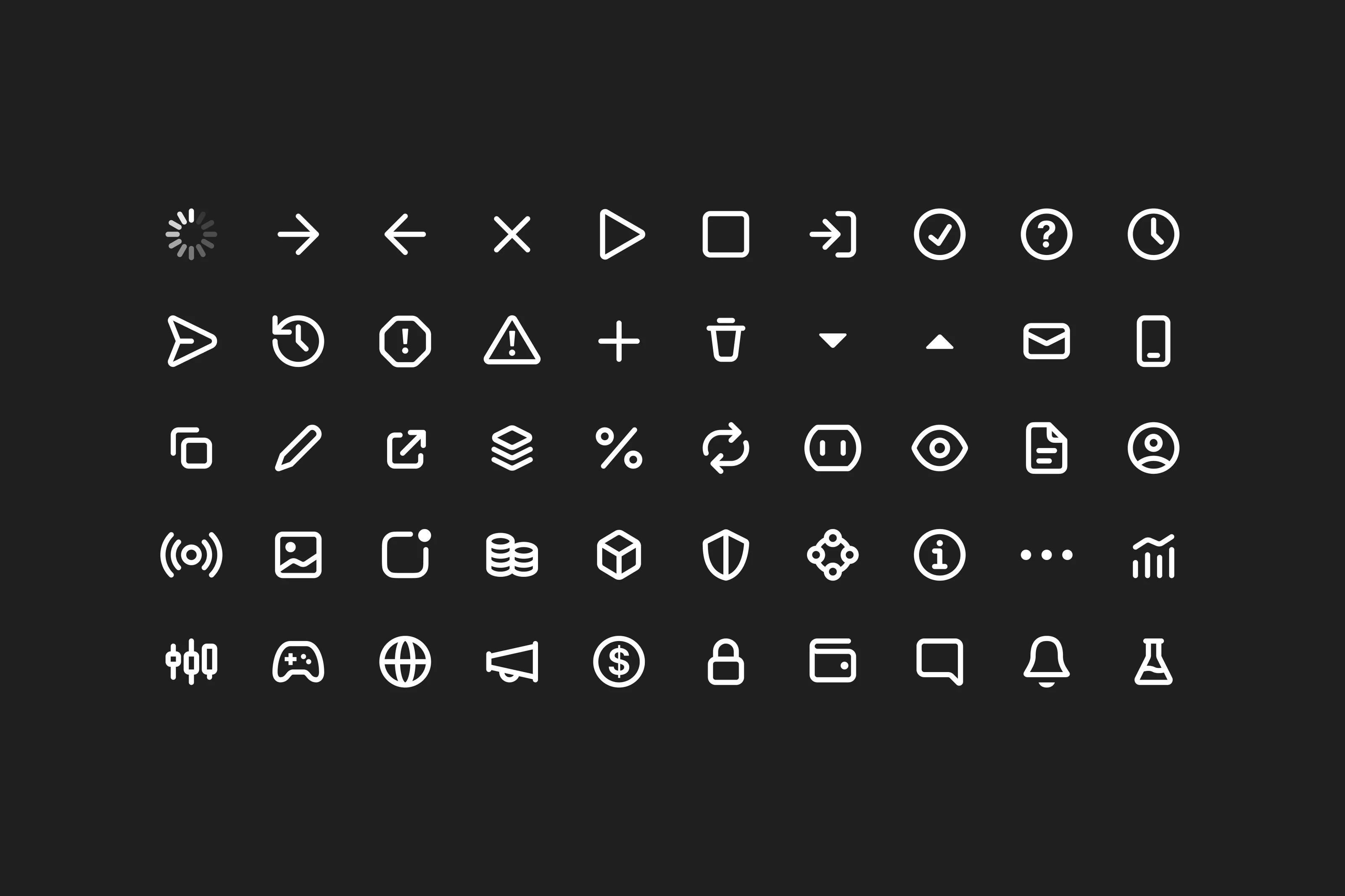 Mempools custom icon set.