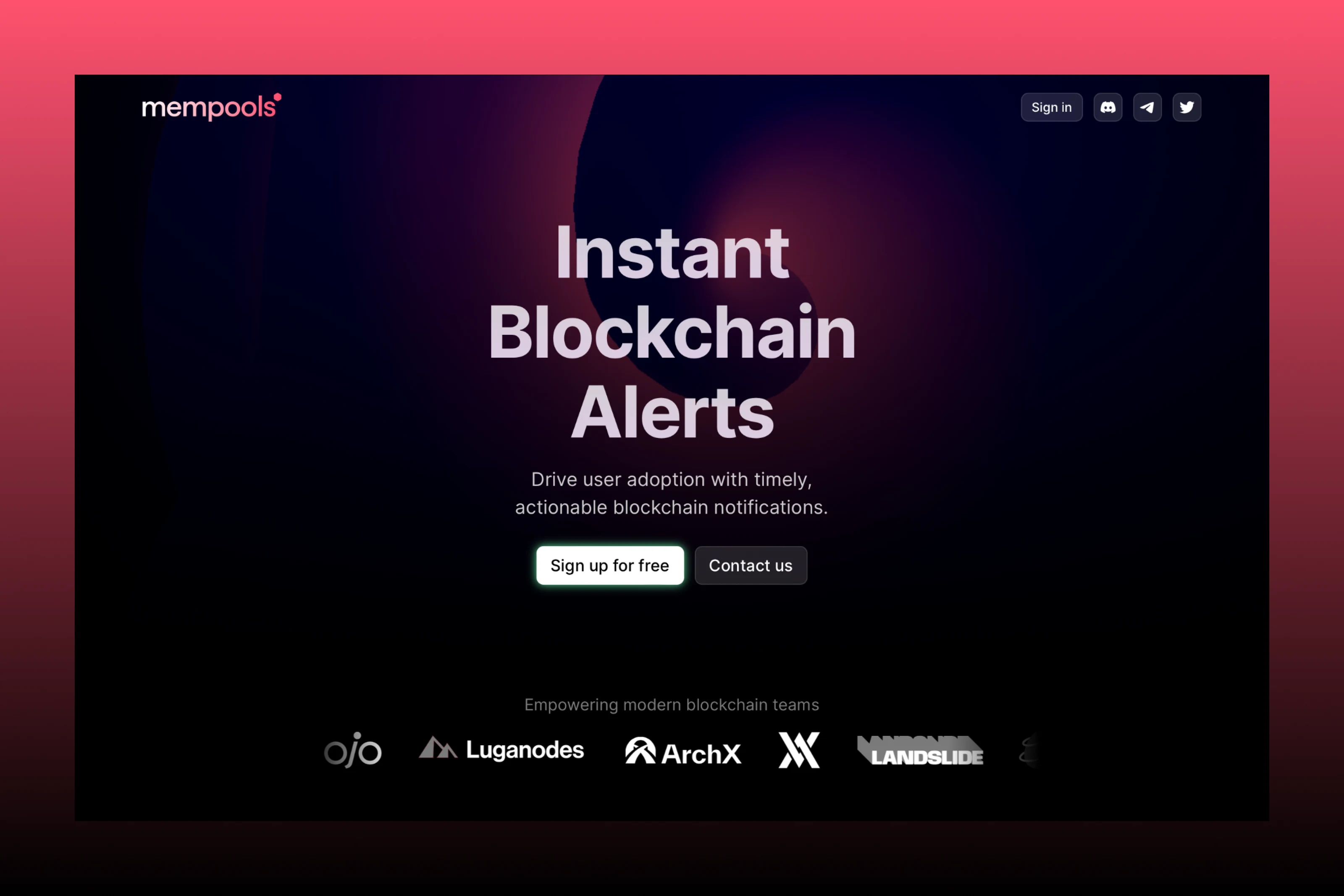 Mempools website.