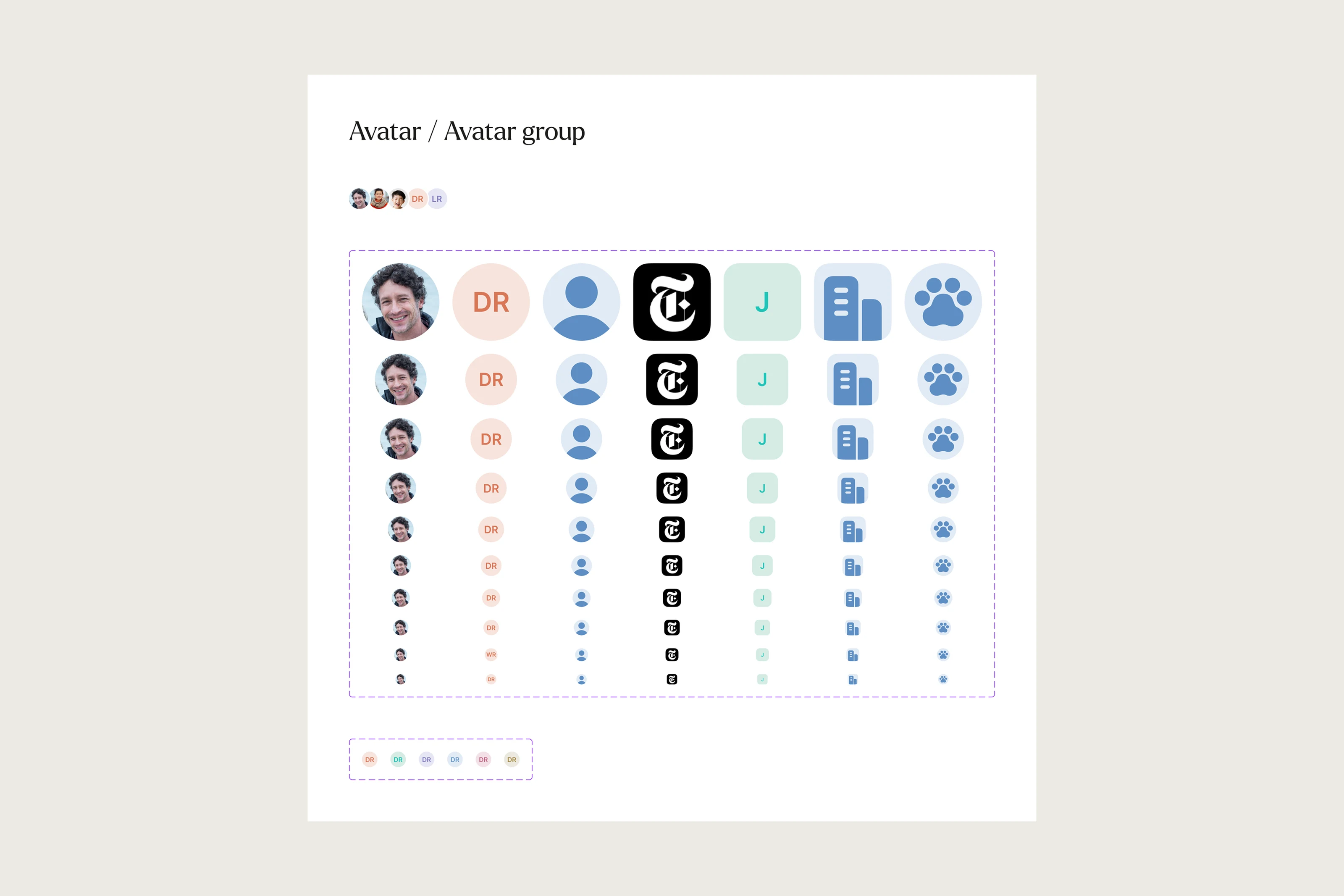 Trustworthy avatar and avatar-group components.