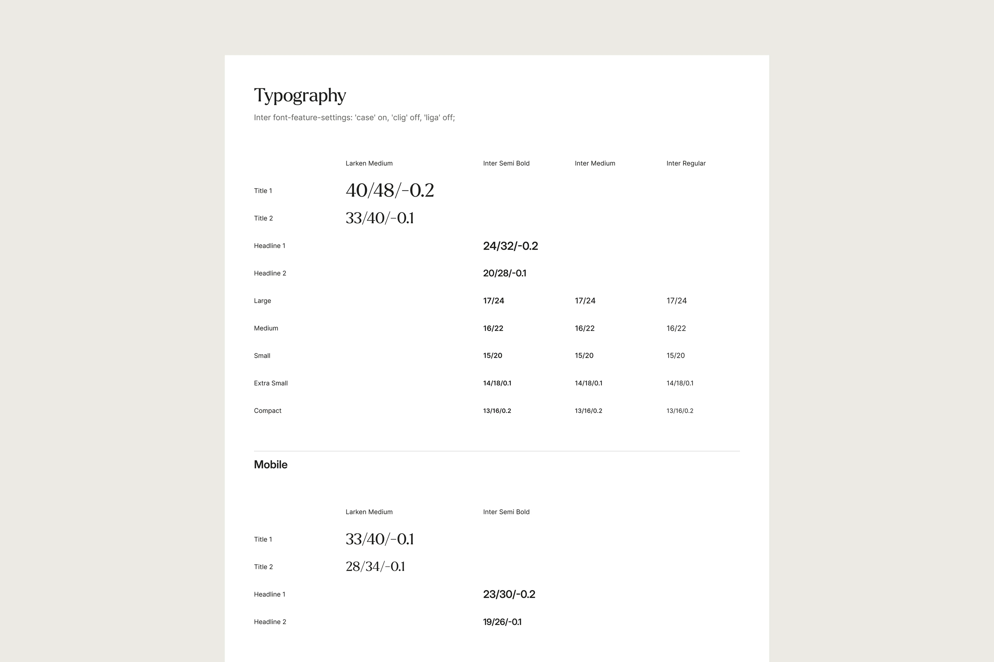 Trustworthy design-system typography scale.